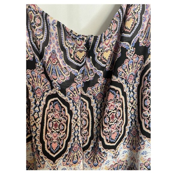 Catherines Womens Plus Midi Asymmetrical Sleeveless Floral Chiffon Dress Size 3X - Picture 7 of 13